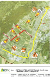 Delna In Popolna Zapora Lokalne Ceste Podgorje Kamnik